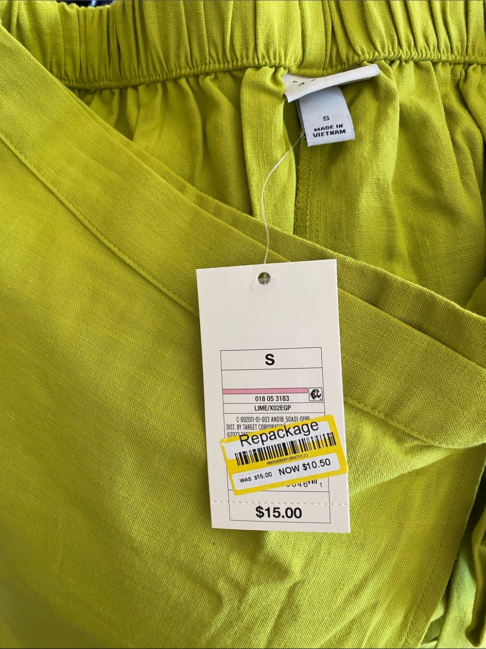 a new day Lime Green Mini Wrap Skirt - Picture 3 of 3